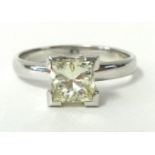 A diamond shank solitaire ring, aporx .93 carat, (the main stone .75 carat), colour G, clarity VS,