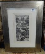 LINDA GARLAND limited edition signed print 'A Poem by William Blake, 1977' number 2 of 20, 26cm x