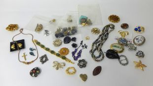 Collection of various costume jewellery in two boxes.