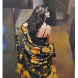 ROBERT LENKIEWICZ (1941-2002) 'Karen with Bronze Shawl' signed lithograph limited edition print