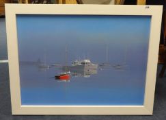 GEMMA THOMPSON oil on canvas 'A Glint of Sunshine through the Morning Mist' 86cm x 65cm.