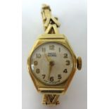 Smiths Astral wrist watch with 9ct gold bracelet