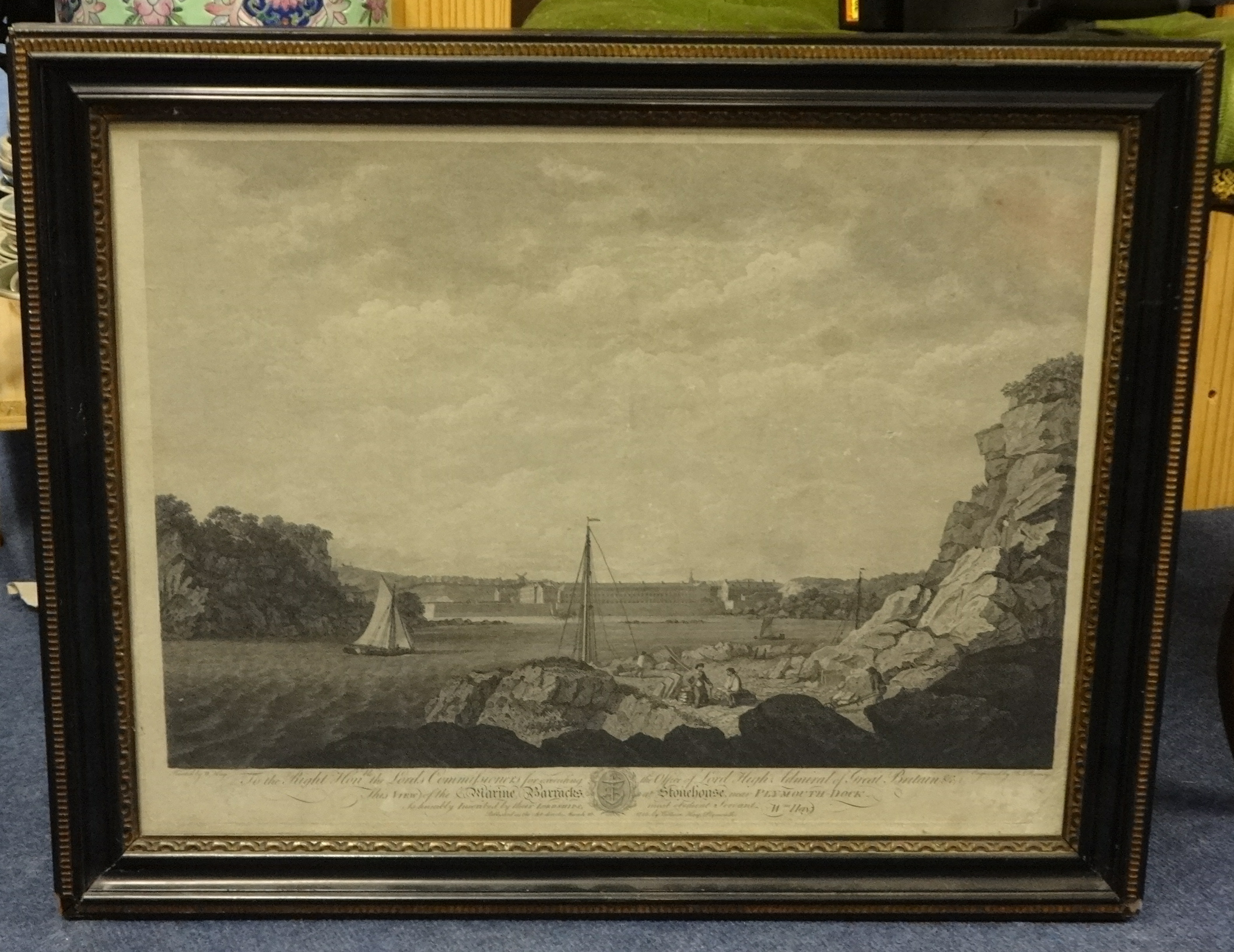 A set of four and another 18th century Views of Plymouth, including after 'View of Hamoaze', ' - Image 5 of 5