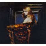 ROBERT LENKIEWICZ (1941-2002) 'Study of Fiorella in embroidered shawl', signed limited edition
