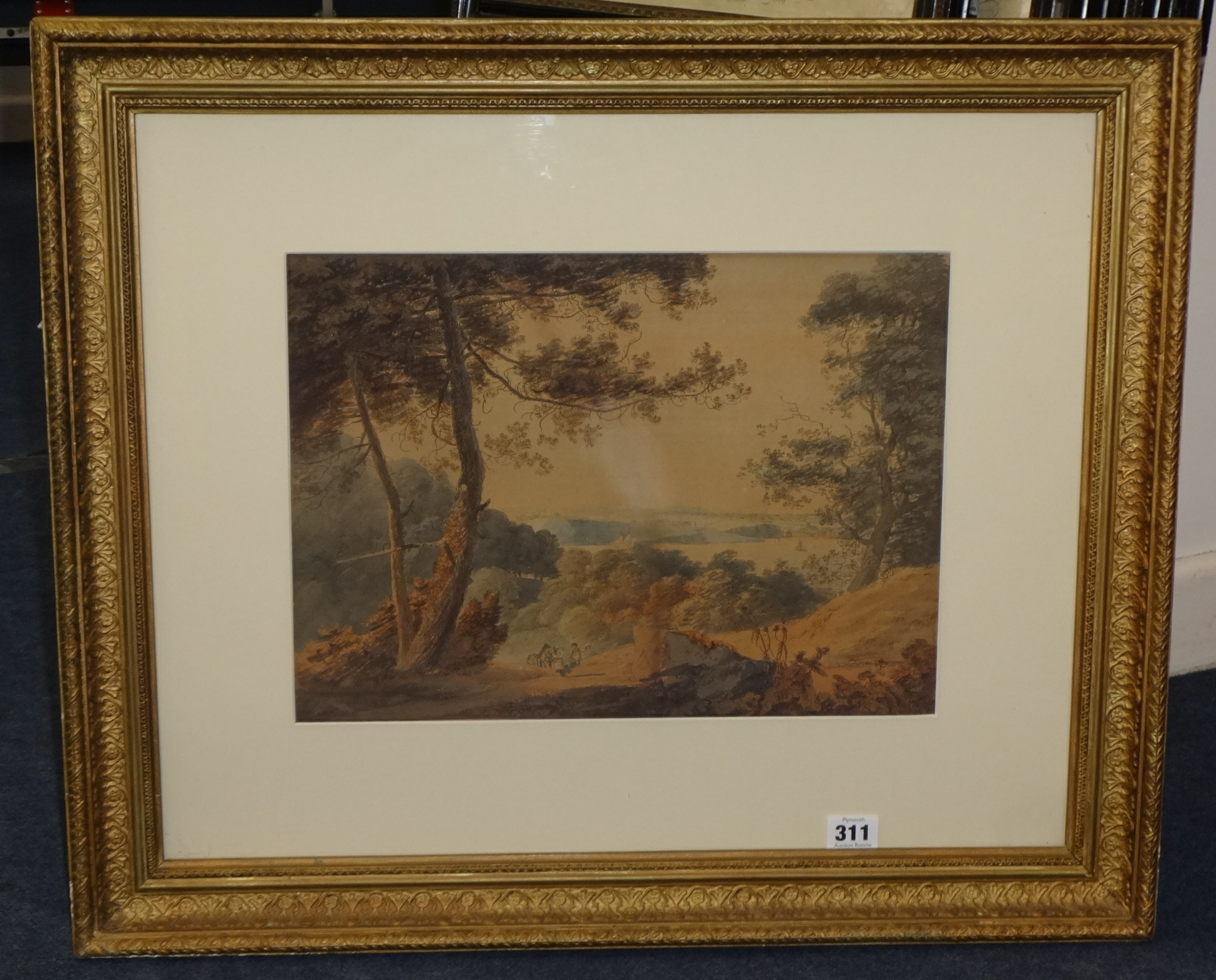 After WILLIAM PAYNE (1760-1830) watercolour 29cm x 37cm 'View from the Amphitheatre to Sutton Pool',