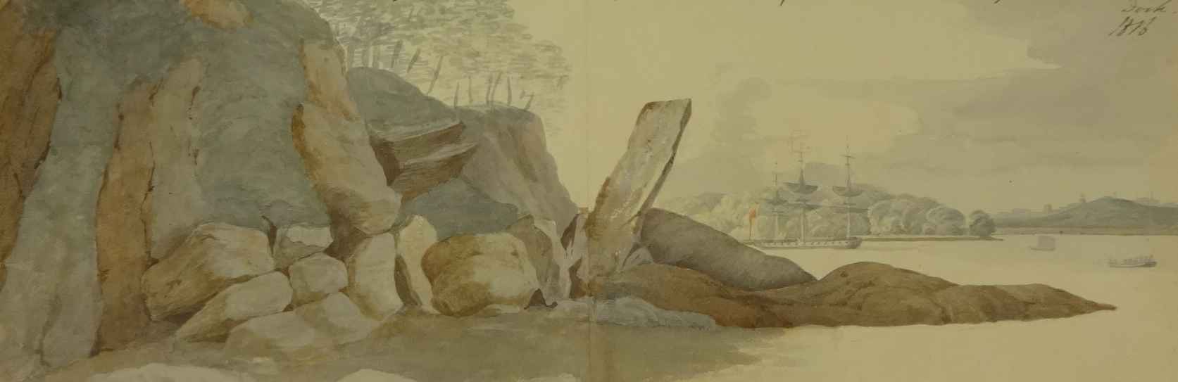 WILLIAM READ (1780-1827) four 19th century Views of Plymouth watercolours, inscribed with titles and - Image 11 of 14
