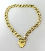 9ct gold link bracelet, 3.1g.