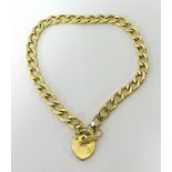 9ct gold link bracelet, 3.1g.