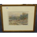 FREDERICK JOHN WIDGERY (1861-1942) watercolour, signed 'Moorland View' , 51cm x 61cm.