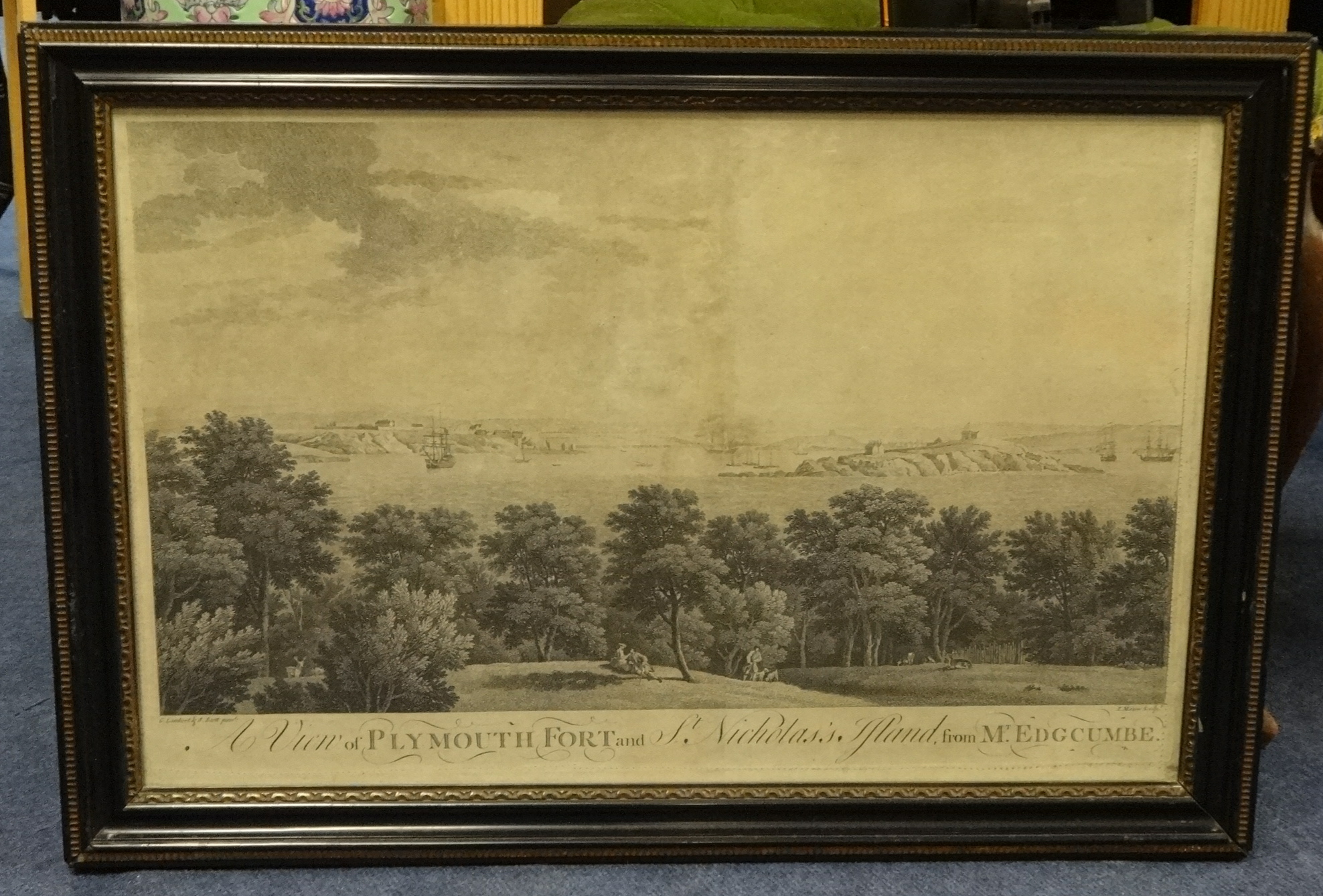 A set of four and another 18th century Views of Plymouth, including after 'View of Hamoaze', ' - Image 3 of 5