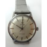 A stainless steel Gents Omega Seamaster wrist watch.