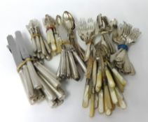 A collection of various silver and silver plated flatware, (silver weight approx 117 ounces).