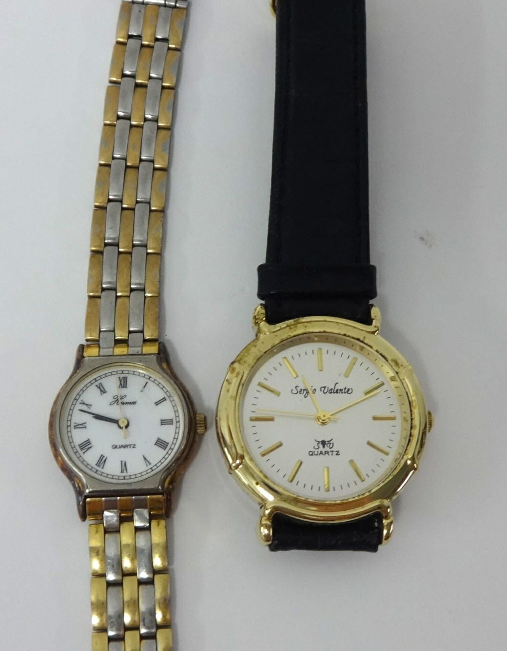 A modern Ladies Hermes dress watch and a modern Sergio Valente wrist watch (2)