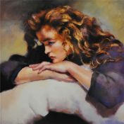 ROBERT LENKIEWICZ (1941-2002) 'Study of Lisa' signed limited edition lithograph print, number 335 of