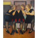 BERYL COOK (1926-2008) 'Getting Ready', signed limited edition lithograph, circa 1990, mounted as