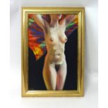 PIRAN BISHOP Standing Nude, oil on canvas, 50cm x 30cm