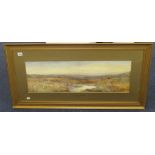 WILLIAM WIDGERY (1822-1893) watercolour 'Lydford Moors, Dartmoor' signed, 51cm x 100cm.