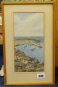 W.SANDS (pseudonym for THOMAS H. VICTOR 1894 - 1980) watercolour 'St.Ives Harbour', signed, 26cm x