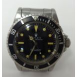 A rare Gents 1968 Rolex Submariner, case No 2479162 with stainless steel bracelet, working.