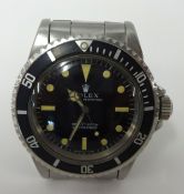 A rare Gents 1968 Rolex Submariner, case No 2479162 with stainless steel bracelet, working.