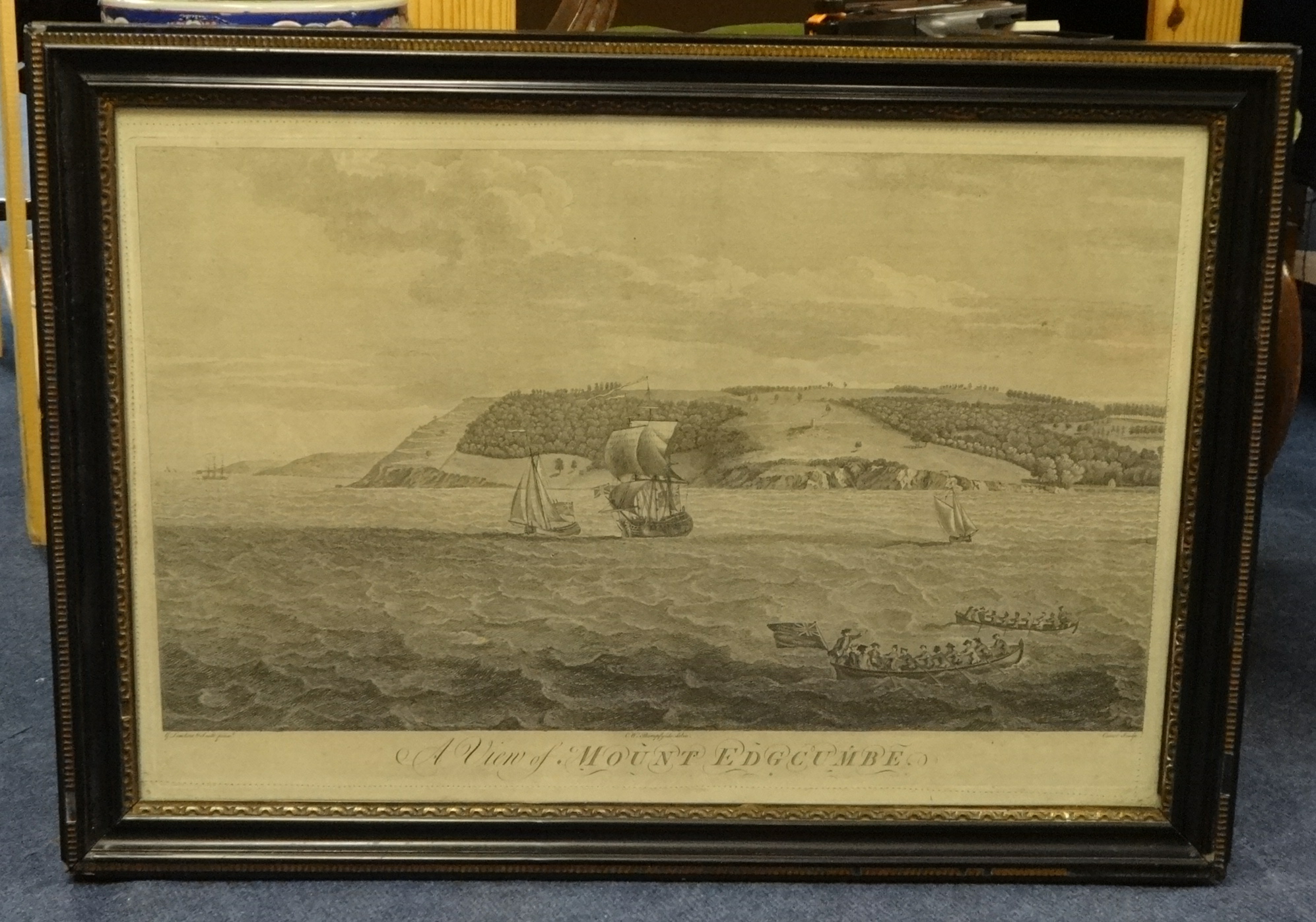A set of four and another 18th century Views of Plymouth, including after 'View of Hamoaze', ' - Image 4 of 5