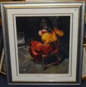 ROBERT LENKIEWICZ (1941-2002) 'Esther Rear View, St.Antony Theme, Project 18, Gas Fire' signed