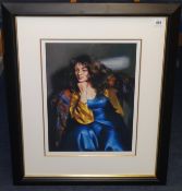 ROBERT LENKIEWICZ (1941-2002) 'Karen Seated', signed limited edition lithograph print, number 298 of