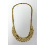 A 9ct gold necklace 34.6g.