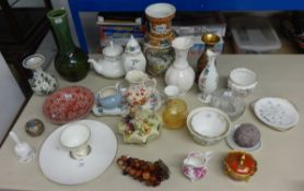 Large collection of china ware and ornaments (30) including Aynsley bone china, a porcelain flower