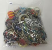 A large collection of costume jewellery.