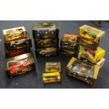 Collection of various diecast model cars including Burago, Hot Wheels etc (16)