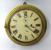 A circular dial ships clock, 24cm diameter a/f