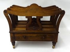 A 19th century four division rosewood Canterbury