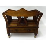 A 19th century four division rosewood Canterbury