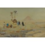 FRANK RICHARDS (1863-1935) watercolour 'Egyptian Scene', signed, 40cm x 33cm
