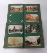 A collection of Edwardian Postcards in two albums sent to a Miss Moore in Ireland including