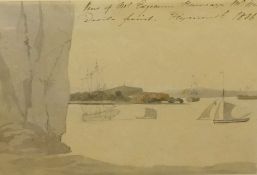 WILLIAM READ (1780-1827) four 19th century Views of Plymouth watercolours, inscribed with titles and