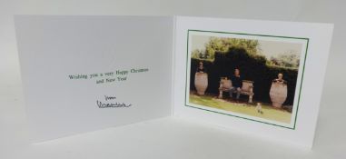 Prince of Wales Christmas card sent to P.F.Sleep Esq of Launceston Cornwall signed by Charles
