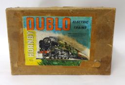 Collection of Hornby Dublo electric model railway with box.