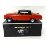 Boxed Ichiko tinplate Mercedes Benz 250SE Coupe, made in Japan in mint condition, 1/18 scale.