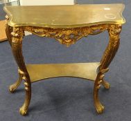 Four decorative modern mirrors, reproduction gilt pier table and decorative print