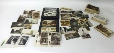 Collection of various Edwardian and later postcards.
