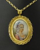 To be sold on behalf of 'The Children's Hospice South West'. A continental gold portrait miniature