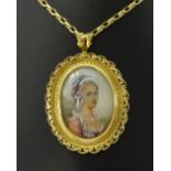 To be sold on behalf of 'The Children's Hospice South West'. A continental gold portrait miniature