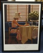 JACK VETTRIANO 'Days of Wine and Roses ' exhibition poster framed, 78cm x 78cm