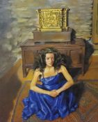 ROBERT LENKIEWICZ (1941-2002) 'Anna Seated' signed limited edition lithograph print, also signed