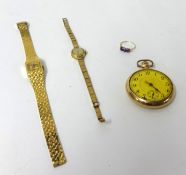 South Bend Watch Co. U.S.A., a gold plated open face pocket Watch, with a 19 jewel, 4 adjustments