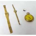 South Bend Watch Co. U.S.A., a gold plated open face pocket Watch, with a 19 jewel, 4 adjustments