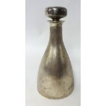 A silver bark finish decanter with polished matching stopper by House of Lawrian, for Christopher