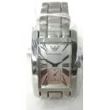 Emporio Armani. New/Old stock, a stainless steel gentlemans Wristwatch, model AR-0145.